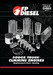 Dodge Truck - Cummins Engine - Replacement Parts Catalog Dodge Truck - Cummins Engine - Replacement Parts Catalog