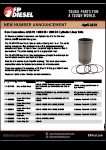 New Cummins QSK19 / QSK 38 / QSK50 Cylinder Liner Kits New Cummins QSK19 / QSK 38 / QSK50 Cylinder Liner Kits